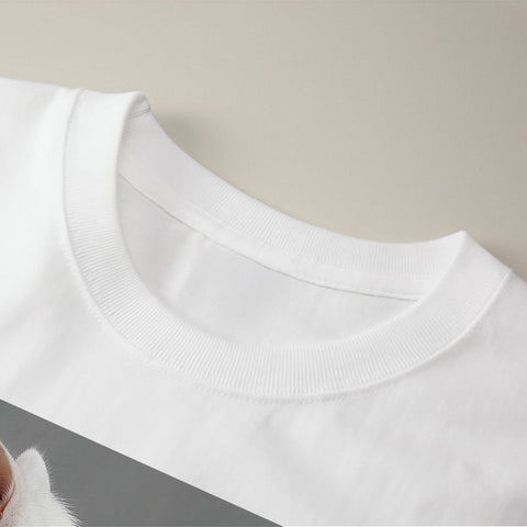 予約：urday【Animal／White Cat／G】フォトTシャツ（1143866）ホワイト/urday（マミアン）