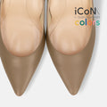30%OFF：iCoN COLORS：ポインテッドトゥ スムース パンプス（C76533）ダークグレージュ/mamian（マミアン）