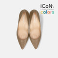 30%OFF：iCoN COLORS：ポインテッドトゥ スムース パンプス（C76533）ダークグレージュ/mamian（マミアン）