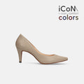 2024AW：iCoN COLORS：ポインテッドトゥ スムース パンプス（C76533）グレージュ/mamian（マミアン）