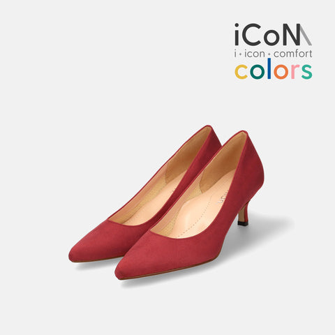 30%OFF：iCoN COLORS：ポインテッドトゥ スエード パンプス（C57172）ボルドーS/mamian（マミアン）
