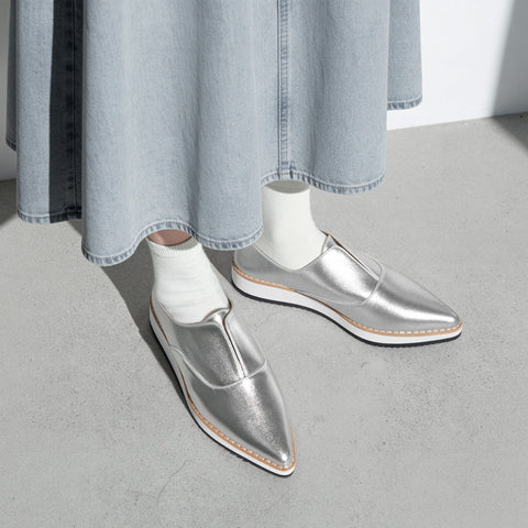 予約：2026SS：厚底ドレスシューズ（4774）シルバー