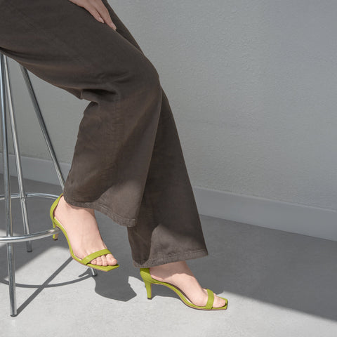 2026SS：シンプル ストラップ サンダル（735）スモーキーグリーン/mamian（マミアン）