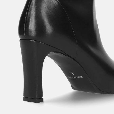 予約：2025AW：ポインテッドトゥ ショートブーツ（m81006）ブラック/mamian（マミアン）