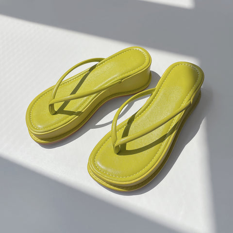 40%OFF：厚底 トングサンダル（cs04）ライム/mamian セレクトアイテム（マミアン）
