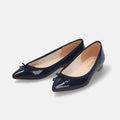 2025AWBI：ポインテッドトゥ フラット バレエシューズ（1333）ネイビーE/mamian（マミアン）