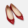 2025AWBI：ポインテッドトゥ フラット バレエシューズ（1333）レッドE/mamian（マミアン）