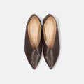 2025AWBI：ポインテッドトゥ フラット バブーシュ（137）ダークブラウン/mamian（マミアン）
