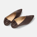 2025AWBI：ポインテッドトゥ フラット バブーシュ（137）ダークブラウン/mamian（マミアン）