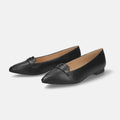 2026AWBI：甲浅ポインテッドトゥ ローファー（124）ブラック/mamian（マミアン）