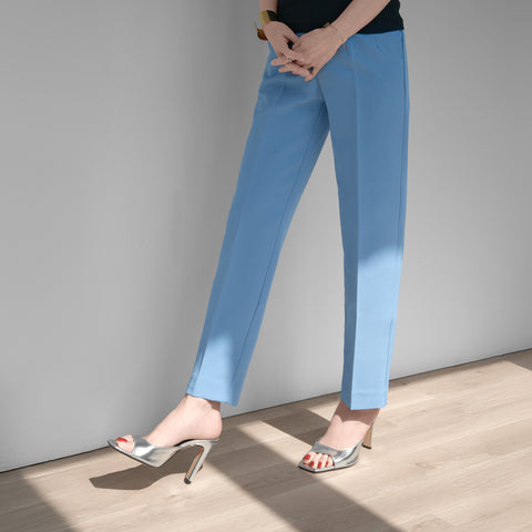 予約：2026SS：スクエアトゥ シンプル ミュール（m96104）シルバー/mamian（マミアン）