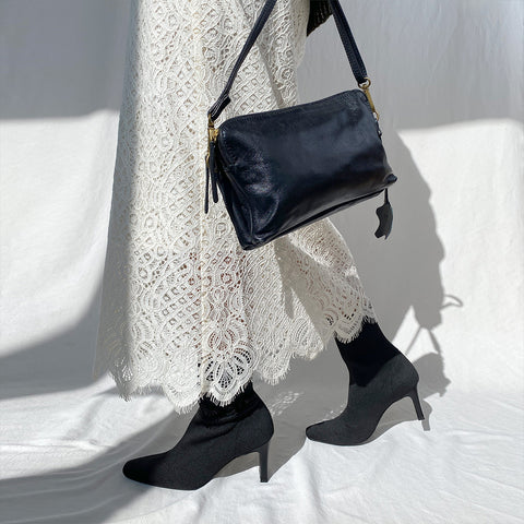 50%OFF：ストレッチニット ソックスブーツ（m74002）ブラック/mamian（マミアン）